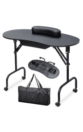 Black portable air manicure table