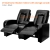 2-Seat home theater recliner with storage console